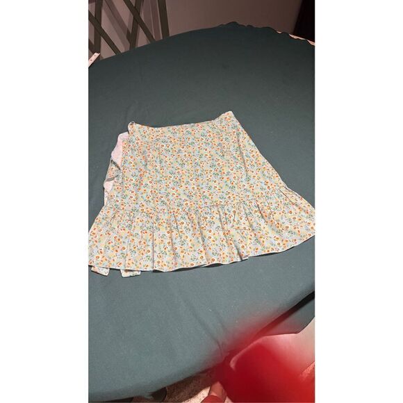 VIGOSS FLORAL WRAP SKIRT CORNFLOWER WOMENS SZ L NEW WITH TAGS - Picture 11 of 11